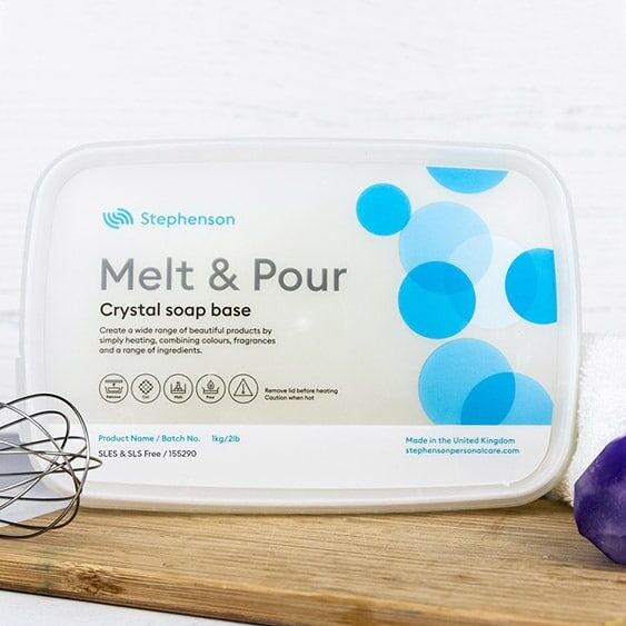 SLS & SLES Free Clear Melt & Pour Soap Base 1Kg Stephenson